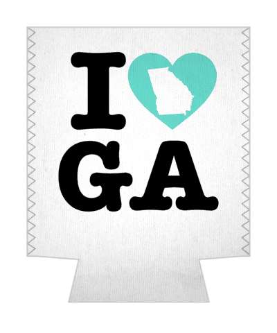 love state i heart georgia ga stickers, magnet