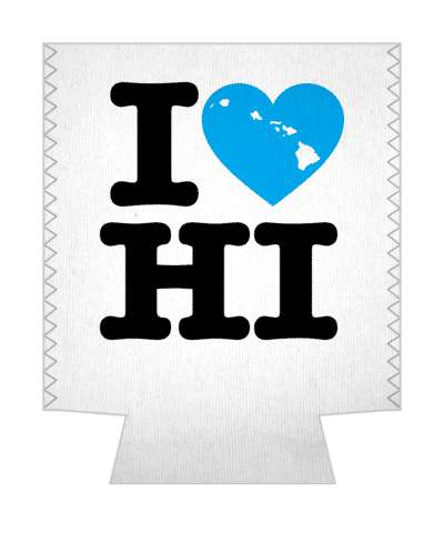 love state i heart hawaii hi stickers, magnet
