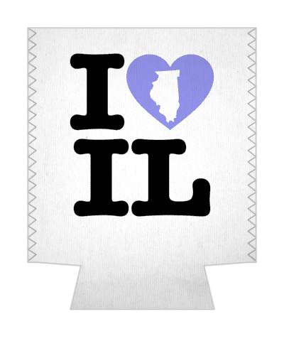 love state i heart illinois il stickers, magnet