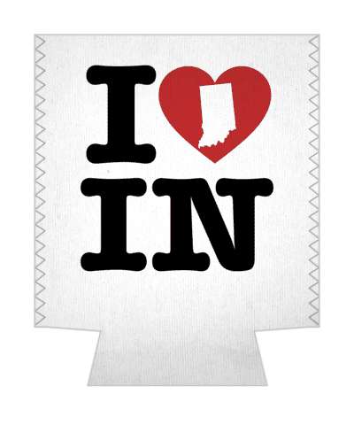 love state i heart indiana in stickers, magnet