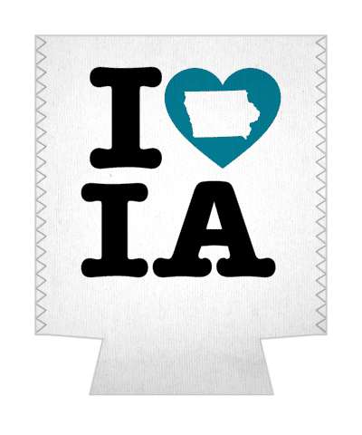 love state i heart iowa ia stickers, magnet
