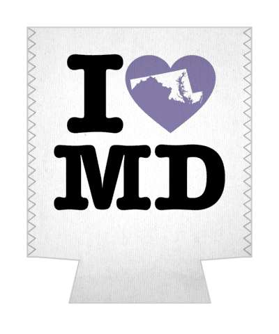love state i heart maryland md stickers, magnet