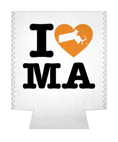 love state i heart massachusetts ma stickers, magnet