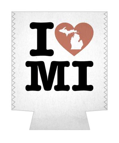 love state i heart michigan mi stickers, magnet