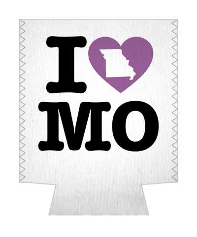love state i heart missouri mo stickers, magnet