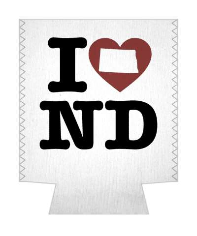 love state i heart north dakota nd stickers, magnet