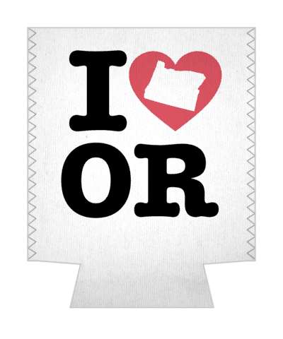 love state i heart oregon or stickers, magnet