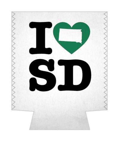 love state i heart south dakota sd stickers, magnet