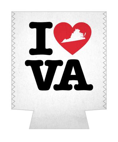 love state i heart virginia va stickers, magnet