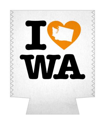 love state i heart washington wa stickers, magnet