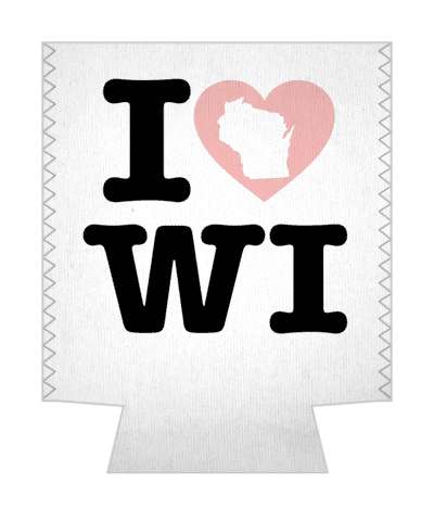 love state i heart wisconsin wi stickers, magnet