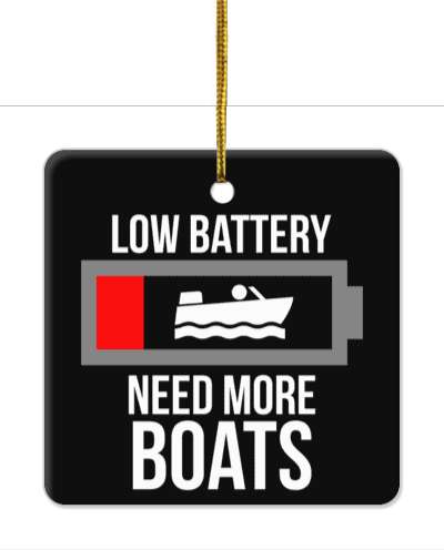 low battery need more boats progress bar black stickers, magnet