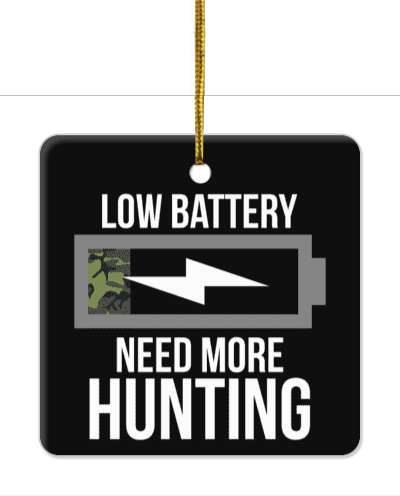 low battery need more hunting camo camouflage black stickers, magnet