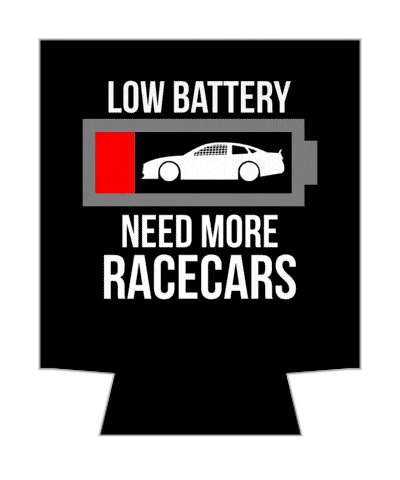low battery need more racecars car silhouette progress bar stickers, magnet