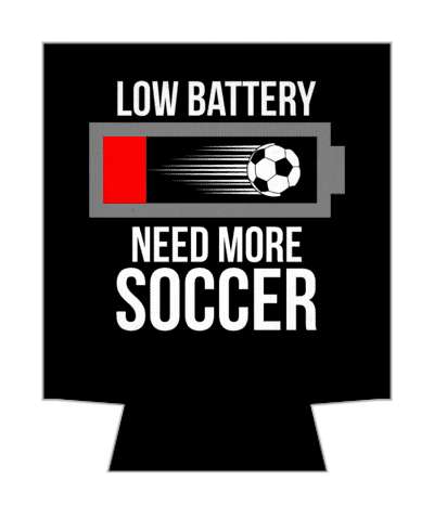 low battery need more soccer soccerball progress meter stickers, magnet