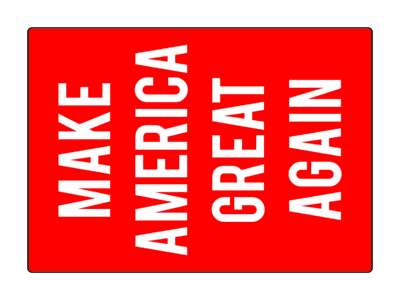make america great again maga red white bold classic trump stickers, magnet