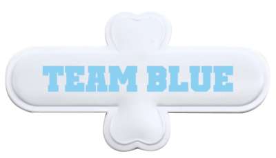 male team blue gender stickers, magnet