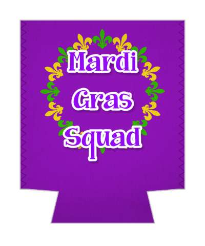 mardi gras squad fleur de lis purple stickers, magnet
