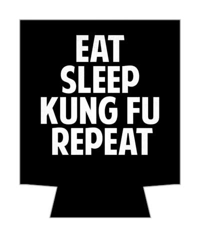 martial arts routine eat sleep kung fu repeat stickers, magnet