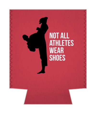 martial arts silhouette not all athletes wear shoes kicking stickers, magnet