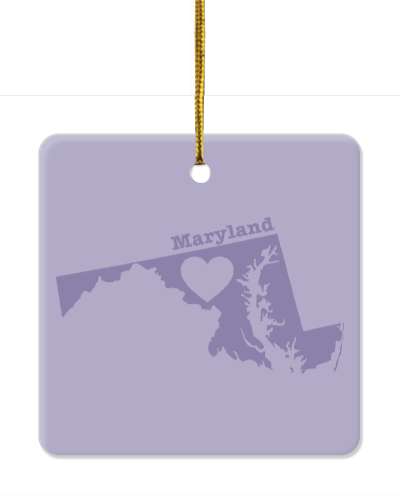 maryland state silhouette heart stickers, magnet