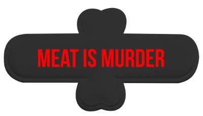 meat is murder animal rights stickers, magnet