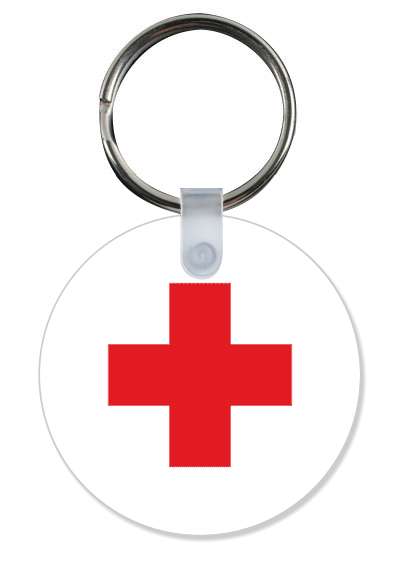 medical cross symbol red stickers, magnet