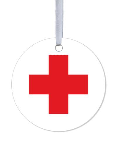 medikit cross symbol red medical emergency health stickers, magnet
