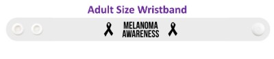 melanoma awareness black awareness ribbon wristband