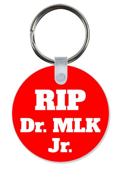 memorial rip dr mlk jr martin luther king red stickers, magnet