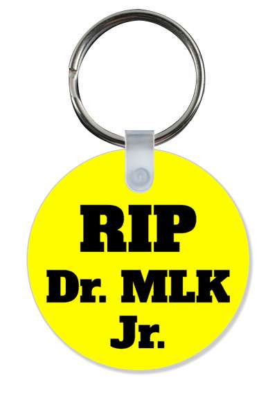memorial rip dr mlk jr martin luther king yellow stickers, magnet