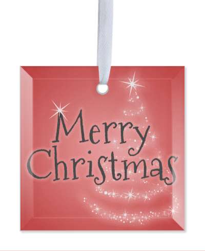 merry christmas cute abstract stars christmas tree stars red stickers, magnet