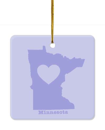minnesota state silhouette heart stickers, magnet