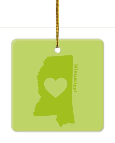 mississippi state silhouette heart stickers, magnet