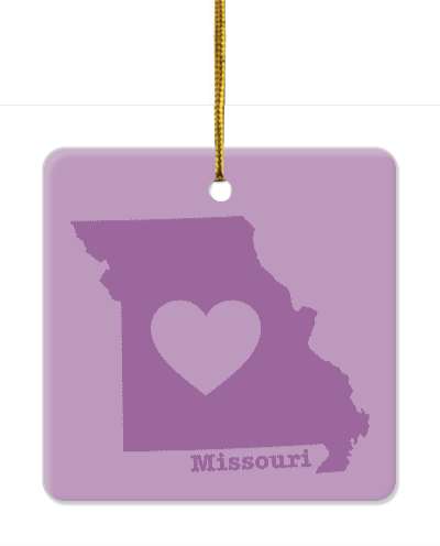 missouri state silhouette heart stickers, magnet