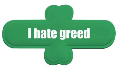 money i hate greed stickers, magnet