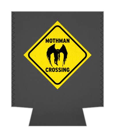 mothman crossing sign cryptid novelty grey stickers, magnet