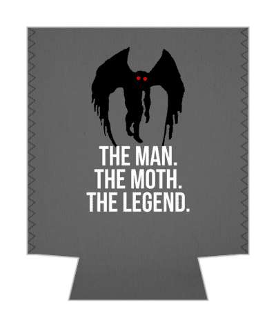 mothman the man the moth the legend grey stickers, magnet
