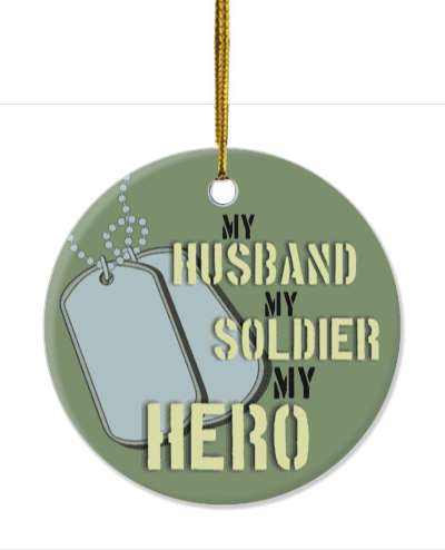 my husband my soldier my hero dogtags green stickers, magnet