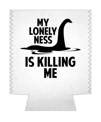 my lonely ness is killing me nessie loch ness monster pun funny stickers, magnet