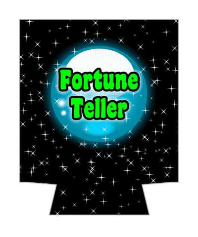 mystical fortune teller ball halloween stickers, magnet