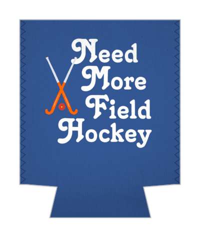need more field hockey blue crossed sticks stickers, magnet