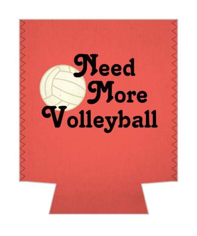 need more volleyball pale red black white stickers, magnet