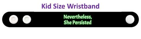 nevertheless she persisted green outline stickers, magnet