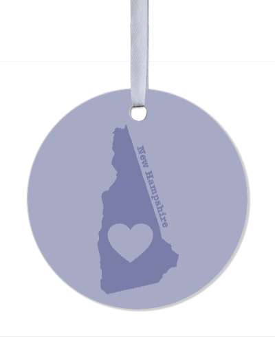 new hampshire state silhouette heart stickers, magnet