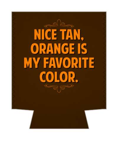 nice tan orange is my favorite color witty insults stickers, magnet