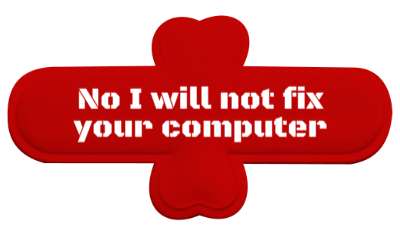 no i will not fix your computer lol stickers, magnet