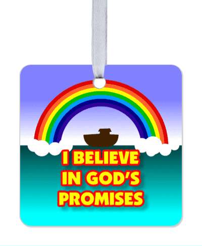 noahs ark flood i believe in gods promises colorful stickers, magnet