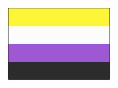 nonbinary pride flag lgbt colors vibrant flag bright stickers, magnet