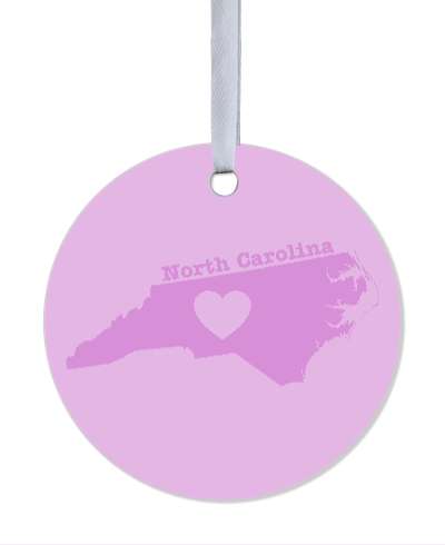 north carolina state silhouette heart stickers, magnet